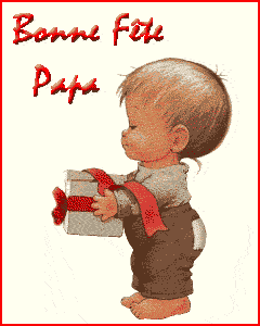 Gif animé bonne fête papa cadeau chat